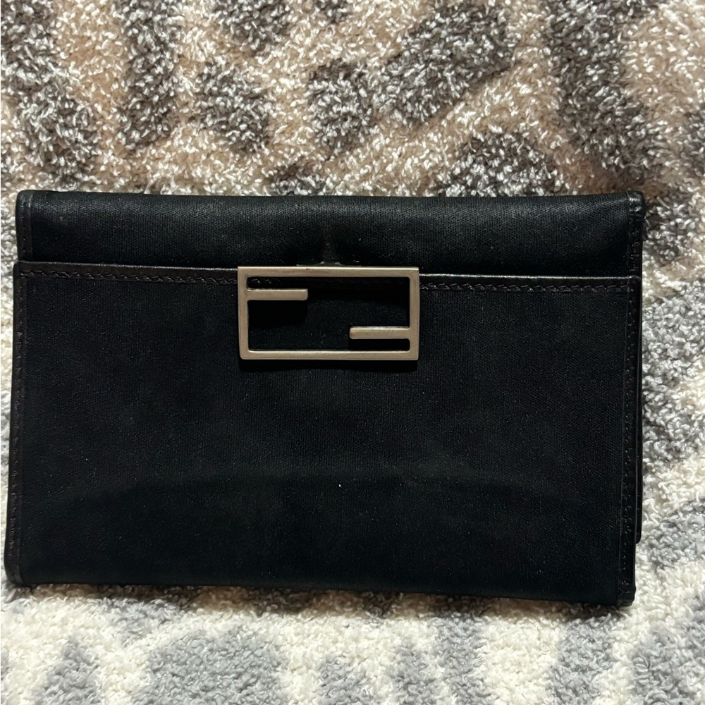 Fendi FF Zucca Suede Bifold Wallet